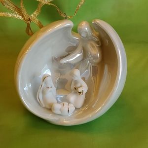 Porcelain angel/nativity ornament